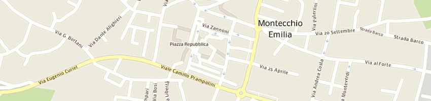Mappa della impresa amovilli claudio a MONTECCHIO EMILIA