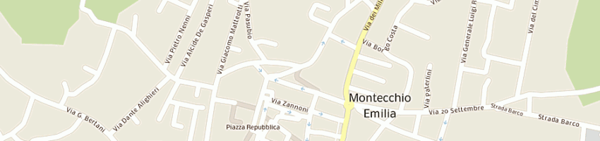Mappa della impresa osteria al cortile di tassoni loretta e c snc a MONTECCHIO EMILIA