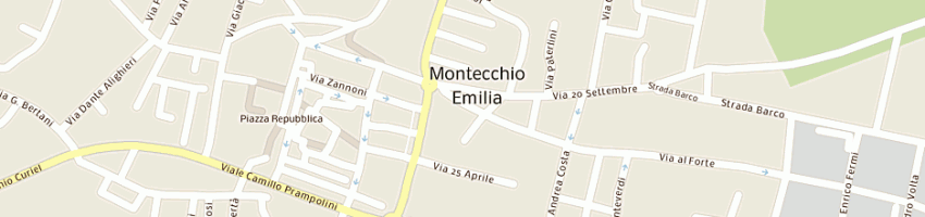 Mappa della impresa zanoni maria cristina a MONTECCHIO EMILIA