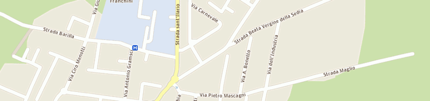 Mappa della impresa manfredi sas di carlo manfredi e c a MONTECCHIO EMILIA