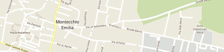 Mappa della impresa ortofrutta bianca e meri a MONTECCHIO EMILIA