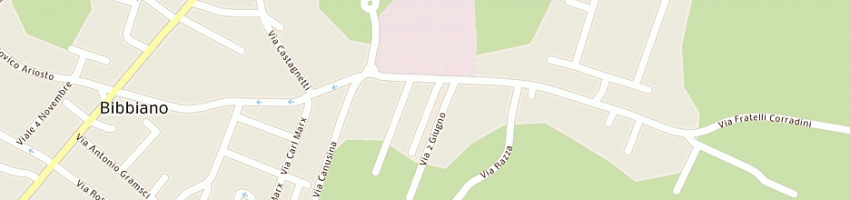 Mappa della impresa menozzi giuseppe a BIBBIANO