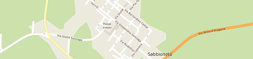 Mappa della impresa maffezzoli daniela a SABBIONETA