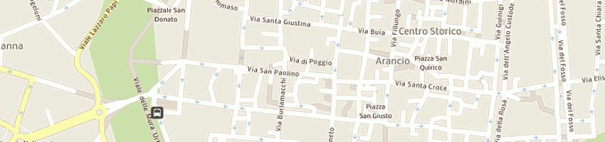 Mappa della impresa santini gelateria sergio a LUCCA