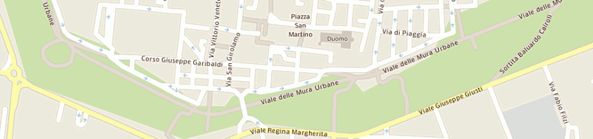 Mappa della impresa albergo diana a LUCCA