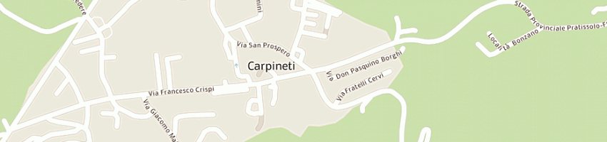 Mappa della impresa autocarrozzeria 2000 di ganapini e zanetti (snc) a CARPINETI