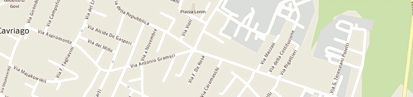 Mappa della impresa autofficina ema di benini e rossi (snc) a CAVRIAGO