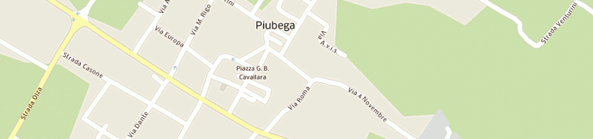 Mappa della impresa zoe - frut snc di zoetti angelo e c a PIUBEGA