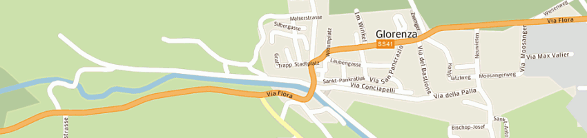 Mappa della impresa albergo albero verde a GLORENZA