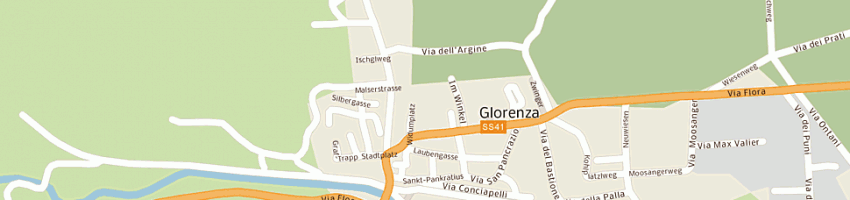 Mappa della impresa theiner kaufhaus snc a GLORENZA