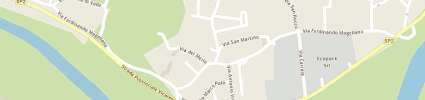 Mappa della impresa panificio virgili andrea a VICOPISANO