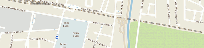 Mappa della impresa ristorante baldini a PONTEDERA