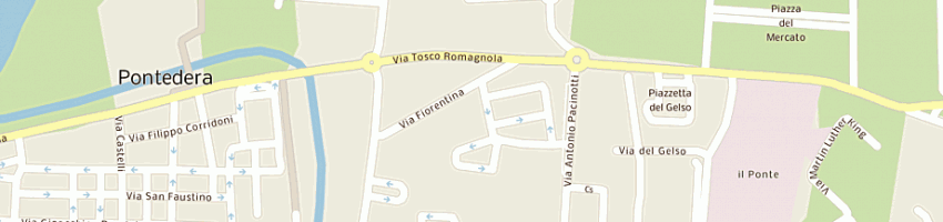 Mappa della impresa gherardini infissi e vetreria snc a PONTEDERA