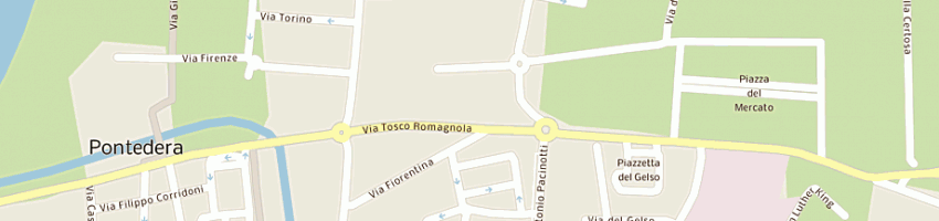Mappa della impresa farmacia fassorra drcarlo a PONTEDERA