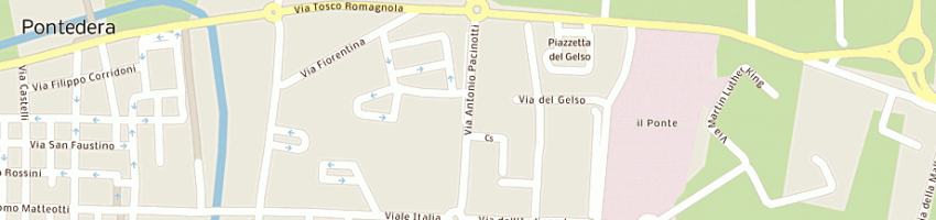 Mappa della impresa alimentari ceccarelli graziano e c - snc a PONTEDERA