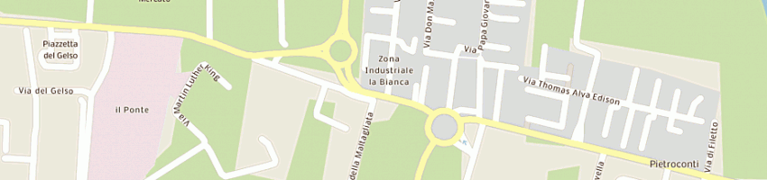 Mappa della impresa bar la bianca snc di tommasini davide e cioni chiara a PONTEDERA