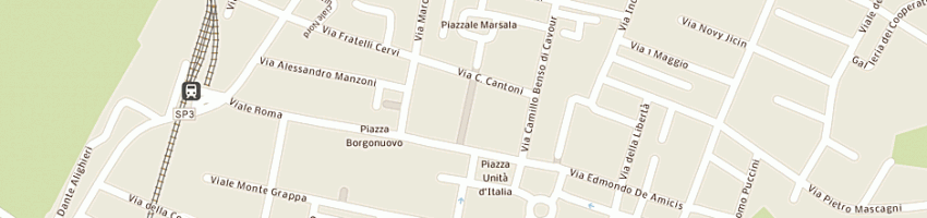 Mappa della impresa nubilaria di saccani victor a NOVELLARA