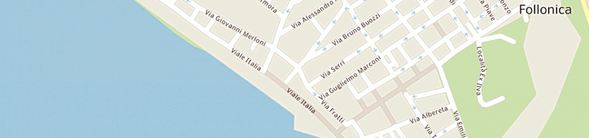 Mappa della impresa bar silver park snc di chelini federico e c a FOLLONICA