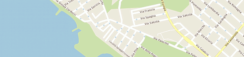 Mappa della impresa casa del materasso di fedi antonio e c snc a FOLLONICA