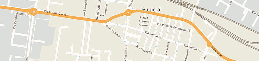 Mappa della impresa supermercato nuova 5z (srl) a RUBIERA