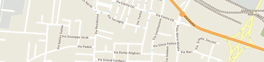 Mappa della impresa cooperative autoscuole reggiane a RUBIERA