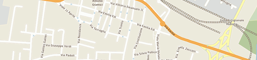 Mappa della impresa confezioni emilia di iotti marta e c snc a RUBIERA
