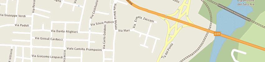 Mappa della impresa ristorante pizzeria luna rossa a RUBIERA