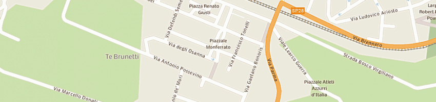 Mappa della impresa mg supermercati sas di moretti lino e c a MANTOVA