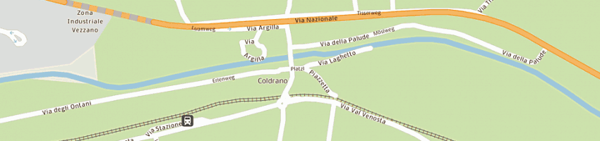 Mappa della impresa associazione turistica laces con coldrano-morter-tarres a LACES