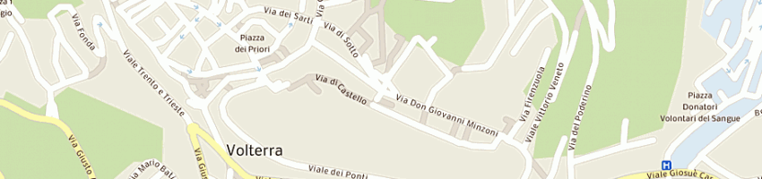 Mappa della impresa la bottega delle pietre a VOLTERRA