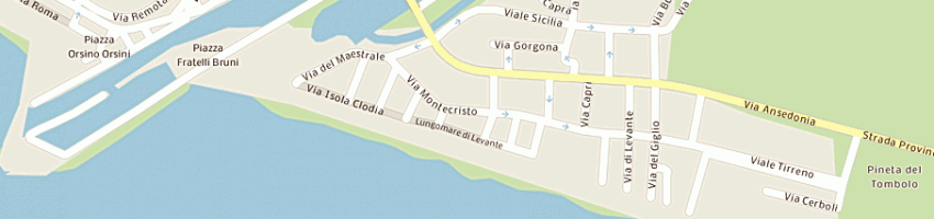Mappa della impresa albergo piccolo hotel a CASTIGLIONE DELLA PESCAIA