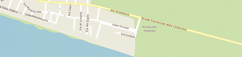 Mappa della impresa bagno pinetina sud a CASTIGLIONE DELLA PESCAIA