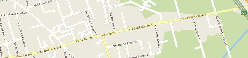 Mappa della impresa gelateria blu ice di esposto giorgia a SONA