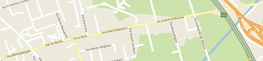 Mappa della impresa mirandola dismo a SONA
