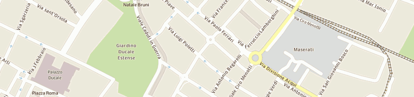 Mappa della impresa carlo francesco tombolini a MODENA