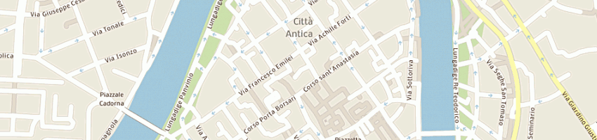Mappa della impresa il bar della libreria sas di steccanella walter e c a VERONA