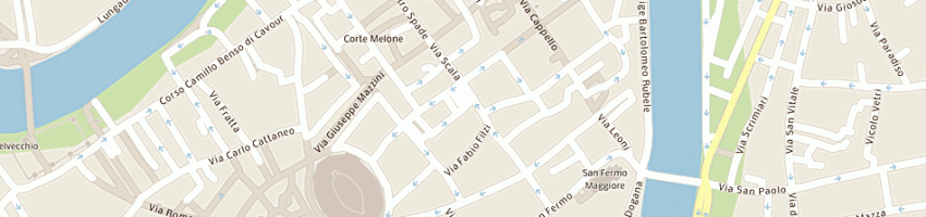 Mappa della impresa parrucchieri per uomo piubello e brunelli snc a VERONA