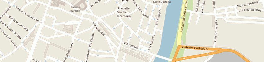 Mappa della impresa trattoria al bersagliere a VERONA
