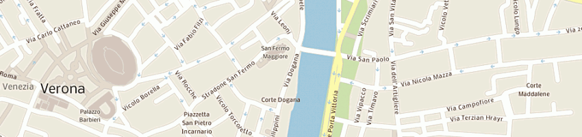 Mappa della impresa pizzeria ponte navi a VERONA