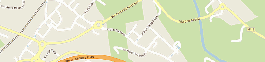 Mappa della impresa consorzio edilizio cooperative cec soc coop a rl a MONTELUPO FIORENTINO