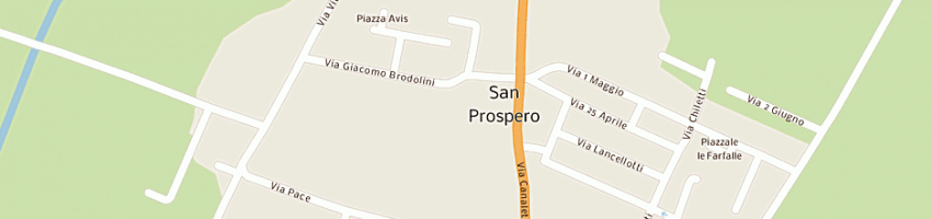 Mappa della impresa azienda agricola tommasini srl a SAN PROSPERO