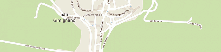 Mappa della impresa ristorante le vecchie mura a SAN GIMIGNANO