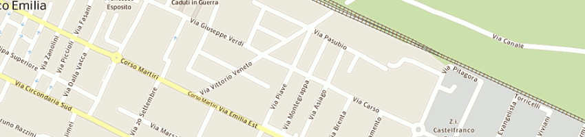 Mappa della impresa ristorante pizzeria nuova corona di salino francesco a CASTELFRANCO EMILIA