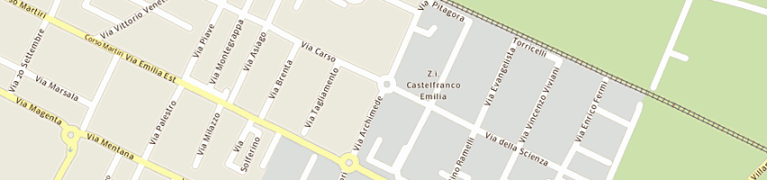 Mappa della impresa bar la terrazza a CASTELFRANCO EMILIA