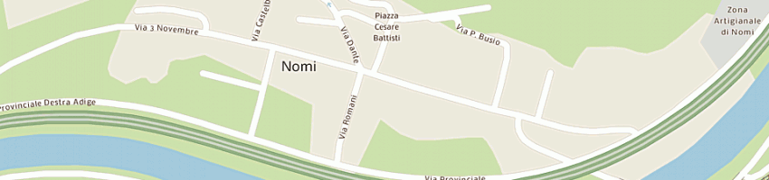 Mappa della impresa pizeta di perghem beppino e zandonati mariano (snc) a NOMI