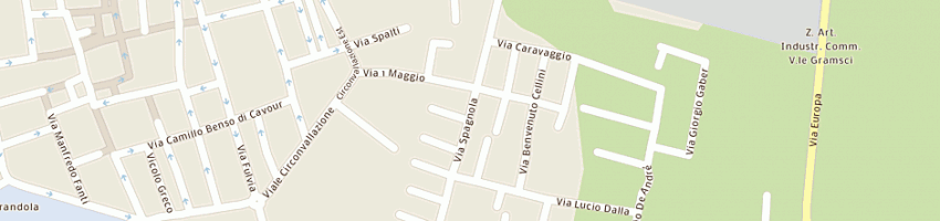 Mappa della impresa erre distributori automatici di rebecchi marco e c sas a MIRANDOLA