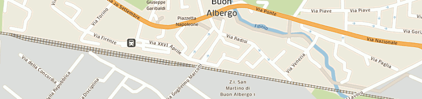 Mappa della impresa associazione volontari soccorso sanitario croce blu a SAN MARTINO BUON ALBERGO