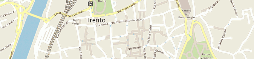 Mappa della impresa tabaccheria al sociale mario a TRENTO