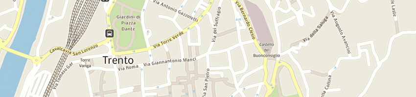Mappa della impresa cartoleria a valentini a TRENTO