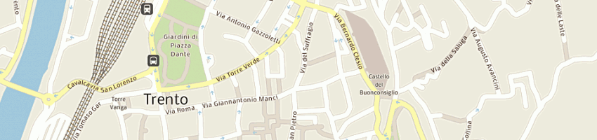 Mappa della impresa panificio pulin di pulin arnaldo e c snc a TRENTO